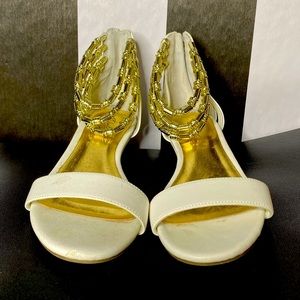 Thalia Sodi Beaded Ankle Strap Wedge